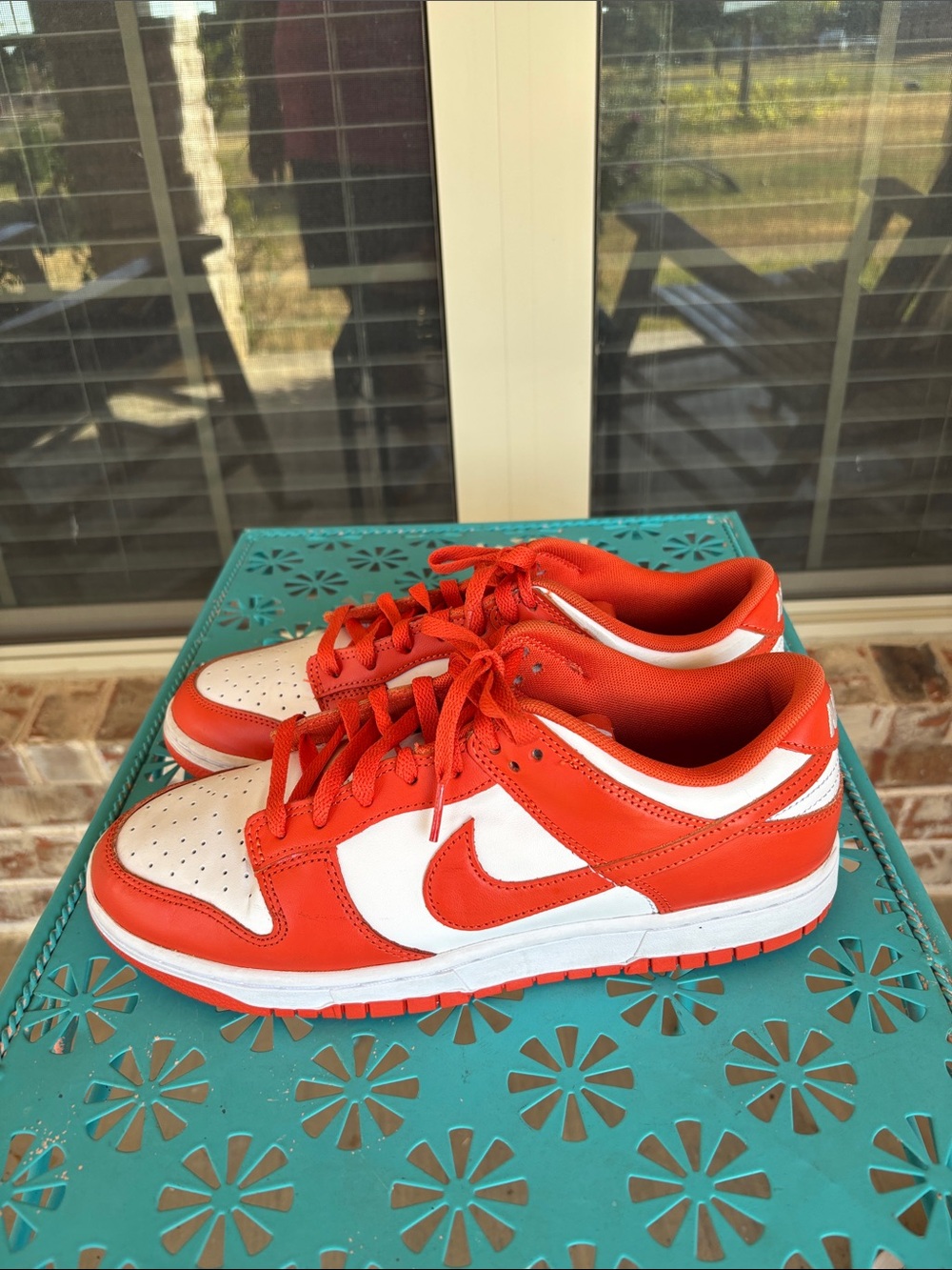 Nike Dunk Low White Orange Blaze Retro SP Syracuse Sneakers Size 10.5